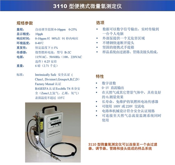 3110 型便攜式微量氧測(cè)定儀