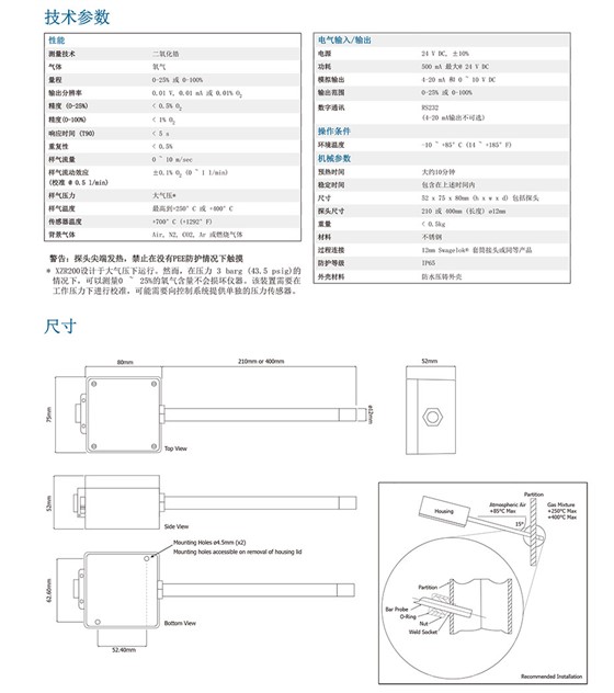 XZR200氧氣分析儀