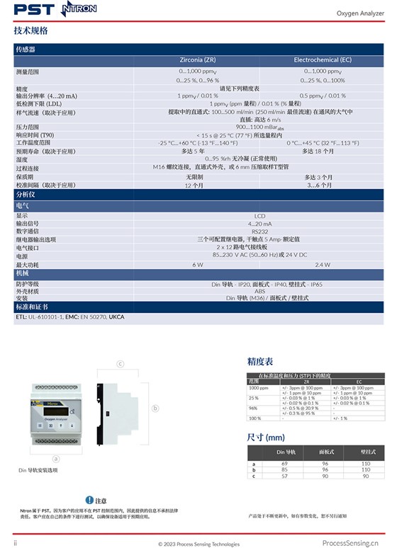 Microx緊湊型氧分析儀