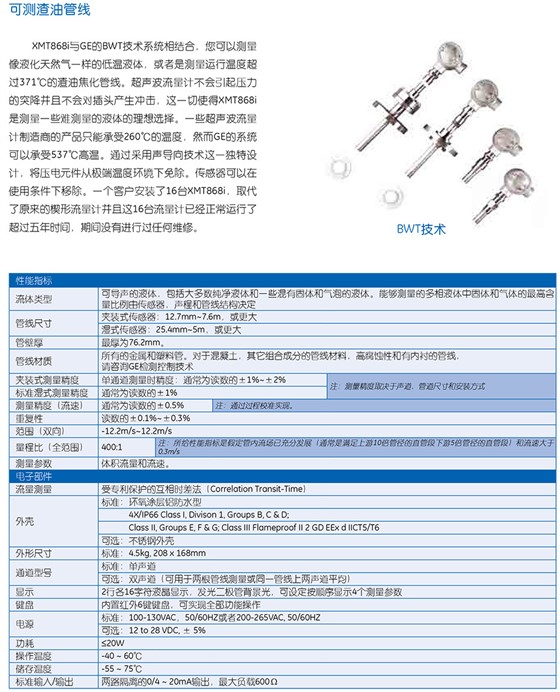 XMT868i 超聲波液體流量變送器